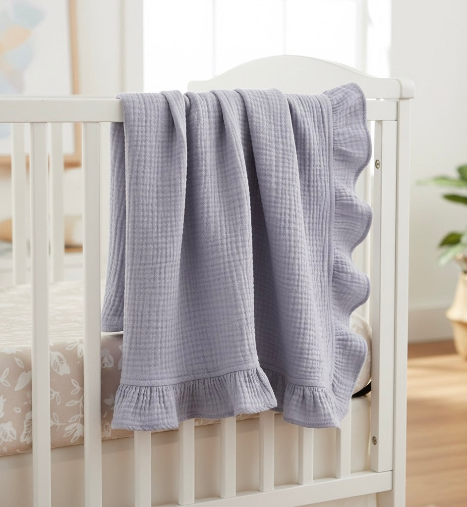 The La Beba Ruffle Gauze Blanket