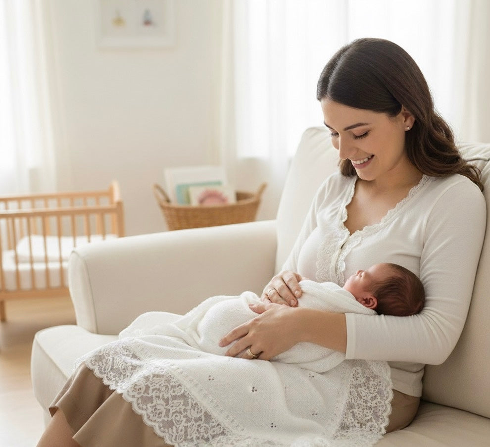 The Lace Knit Heirloom Blanket
