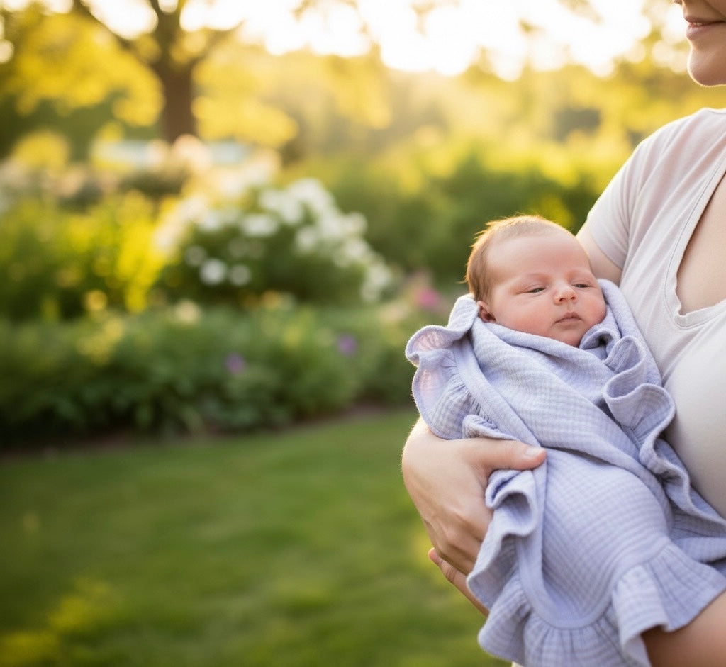 The La Beba Ruffle Gauze Blanket